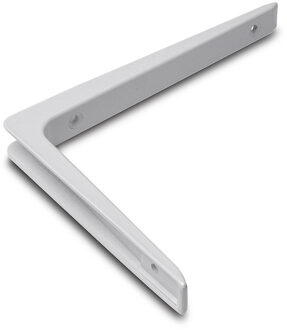 1x stuks planksteun / planksteunen aluminium wit 15 x 20 cm - Plankdragers