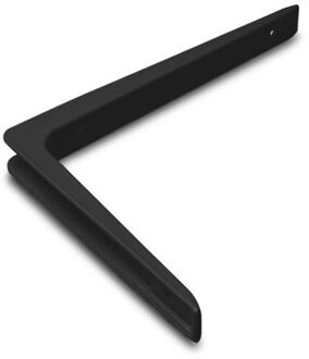 1x stuks planksteun / planksteunen aluminium zwart 15 x 10 cm - Plankdragers