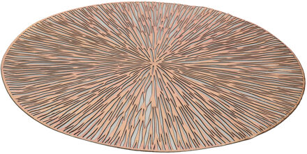 1x stuks ronde placemats brons geponst 38 cm van kunststof