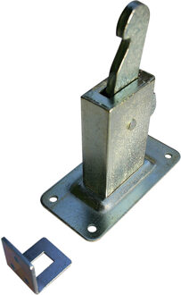 1x stuks stalen deurvastzetter / wandmontage deurvastzetters met opvangoog - Deurvastzetters Zilverkleurig
