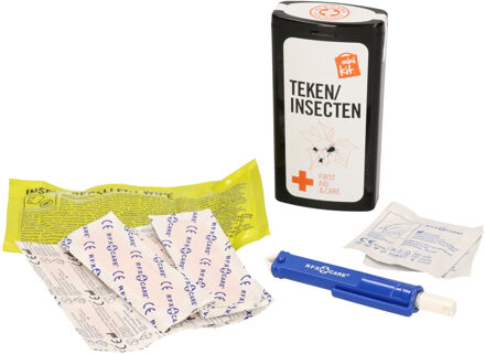 1x Stuks tekentangen/tekenpincetten mini EHBO setje/kit - Teek/teken verwijderen set