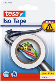 1x Tesa isolatie tape op rol wit 10 mtr x 1,5 cm - Tape (klussen)