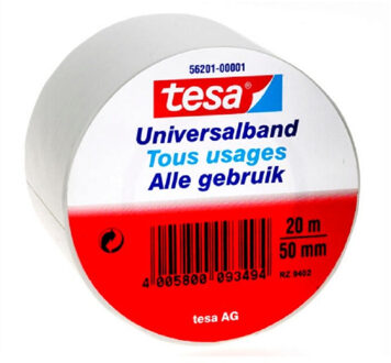 1x Tesa Universalband isolatie tape wit 20 mtr x 5 cm - Tape (klussen)
