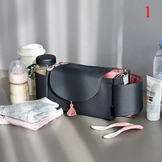 1X Universele Baby Trolley Opbergtas Kinderwagen Cup Kinderwagen Buggy Organizer gelukkig roze