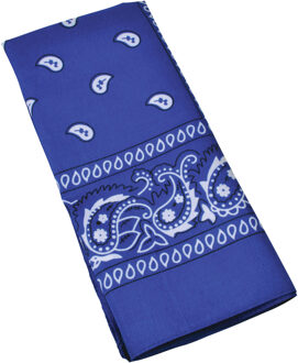 1x Verkleedaccessoires blauwe bandanas 54 x 53 cm