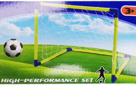 1x Voetbalgoals/voetbaldoelen 80 x 60 x 40 cm buitenspeelgoed Multi