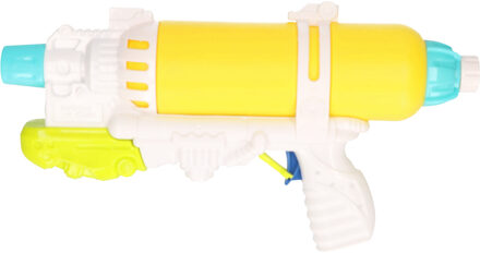 1x Waterpistolen/waterpistool geel/wit van 34 cm kinderspeelgoed - Waterpistolen Multikleur