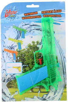 1x Waterpistolen/waterpistool groen van 18 cm kinderspeelgoed - Waterpistolen