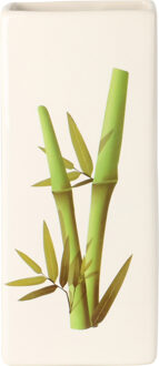 1x Witte radiator waterverdampers/luchtbevochtigers bamboe 21 cm