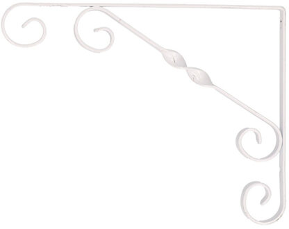 1x Witte stalen plankdrager Jutta 23 x 18 cm tot 30 kg