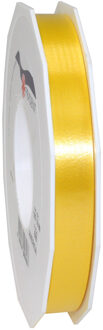 1x XL hobby/decoratie gele kunststof sierlinten 1,5 cm/15 mm x 91 meter Geel
