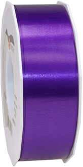 1x XL hobby/decoratie paarse kunststof sierlinten 4 cm/40 mm x 91 meter