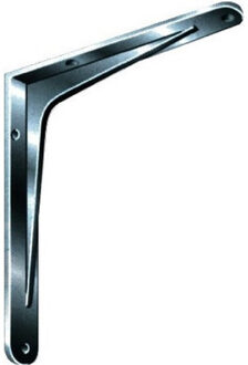 1x Zilveren aluminium plankdrager Hercules 25 x 20 cm tot 100 kg