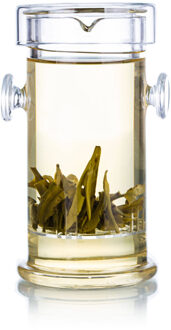 1X200 Ml Dubbel Handvat Oren Hittebestendige Glazen Theepot Water Koffie Thee Pot Met Ei Met Ronde deksel