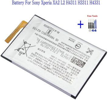 1X3300Mah LIP1654ERPC Vervangende Batterij Voor Sony Xperia Xa 2 XA2 L2 Dual H4311 H3311 H4331Batteries + Reparatie gereedschap Kit