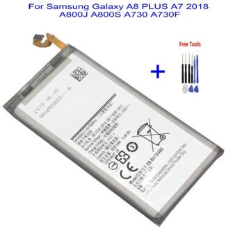 1X3500Mah EB-BA730ABE Vervangende Batterij Voor Samsung Galaxy A8 Plus A7 A800J A800S A730 A730F + Reparatie gereedschap Kit
