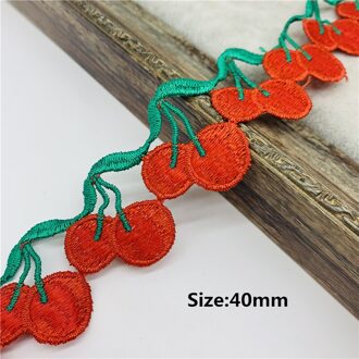 1Yard 40Mm Fruit Vormige Kant Trim Voor Breien Bruiloft Geborduurde Lint Diy Handgemaakte Patchwork Naaien Leveringen Ambachten 01