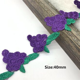 1Yard 40Mm Fruit Vormige Kant Trim Voor Breien Bruiloft Geborduurde Lint Diy Handgemaakte Patchwork Naaien Leveringen Ambachten 08