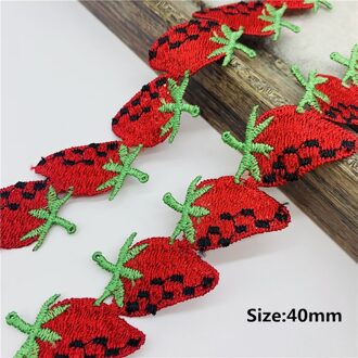 1Yard 40Mm Fruit Vormige Kant Trim Voor Breien Bruiloft Geborduurde Lint Diy Handgemaakte Patchwork Naaien Leveringen Ambachten 09