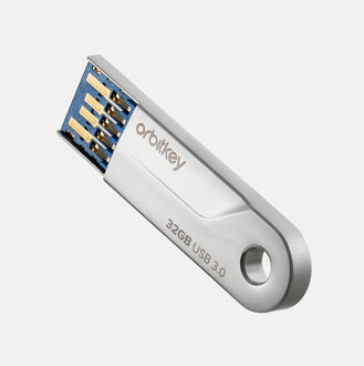 2.0 USB-3 32GB Sleutelhanger Zilver