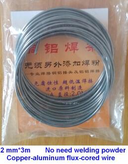 2.00mm * 3 m Koperen aluminium flux gevulde lasdraad lage temperatuur koper-aluminium lassen staven voor AC & koeling