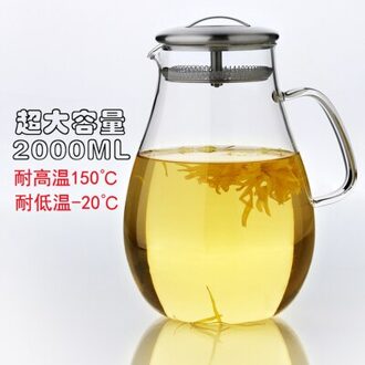 2.0L Supergrote Iced Water mijn Fles hittebestendig Glas Sap thee set zetgroep Gezondheid Leven Huis Decoratie Jug bier