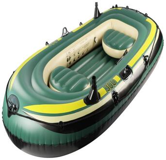 2.0m/2.2m Inflatable Boat Set Heavy Duty Fishing Drifting Inflatable PVC Kayak Canoe Set for 2-3 people 230x130 cm