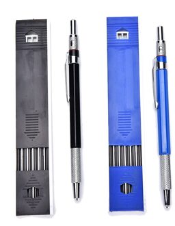 2.0mm Mechanische Potlood Met 12 stuks 2.0mm Black Lead Automatische Draughting Mechanische Opstellen Potlood Zwart Leads