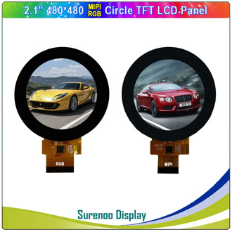 2.1" 480X480 Round Circle SPI/RGB MIPI IPS LCD Module Monitor Screen Display with FT3267 I2C Capacitive Touch Panel
