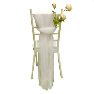 2*1.5M Organza Sjerpen Stoel Cover Sash Breder Voller Bows Wedding Party Stoel Cover Craft Decoratie Blauw