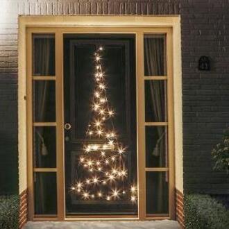 2,10 meter - Deurkerstboom - 210 cm - 120 lampjes - Warm wit