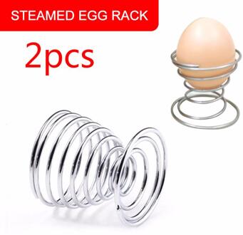 2-10 Stuks Gekookte Eieren Houder Ei Gereedschap Draad Lade Ei Cup Stand Opbergrek Koken Tool Stainelss Staal lente Keuken Gadgets 2stk