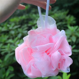 2/10pc Spons Bloem Bad Bal Body Reiniging Mesh Douche Nylon Scrubber Mesh Netto Bal Badkamer Benodigdheden 2stk willekeurig kleur