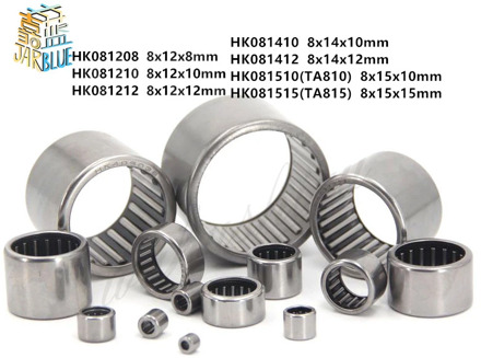2-10Pcs HK0808 HK0810 HK0812 HK081410 HK081412 Drwan Cup Caged Needle Roller Bearings With Open End 8*12*08 8*12*10 8*12*12 mm