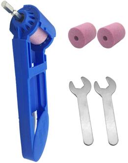 2-12.5Mm Boor Puntenslijper Korund Slijpschijf Draagbare Aangedreven Tool Voor Boor Polijstschijf Boor Slijper Blauw