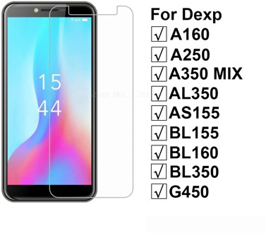 2-1Pcs Screen Protector For DEXP AL350 AS155 BL155 BL160 BL350 Tempered Glass For Cristal DEXP A160 A250 A350 Mix G450 Pelicula