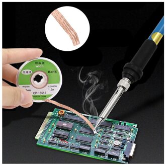 2/2.5/3/3.5Mm Breedte 1.5M Lengte Desoldering Braid Lassen Solder Remover Wick Wire Lead Cord Flux Bga Reparatie Tool Zuig draad 2.5mm x1.5M