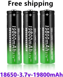 2-20 Pcs 18650 3.7V 19800Mah Li-Ion Batterij Oplaadbare Lithium Batterijen Voor Zaklamp Koplamp Elektronische Speelgoed 20 stk accu