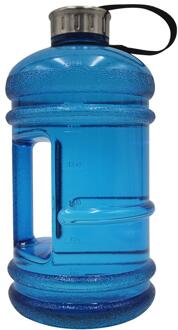 2.2L Grote Capaciteit Water Fles Petg Bpa Gratis Handgreep Waterkoker Drinkfles Voor Gym Fitness Buitensporten Toerisme Camping donker blauw