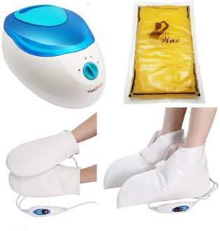 2.2L Wax Warmer Paraffin Heater Machine With 350g Paraffin Wax & Heated Electrical Booties and Gloves for Hydrating Heat Therapy