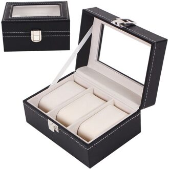 2/3/4/5/6/10/12 Grids Watch Box Lederen Horloge Case Houder Organizer Opslag doos Quartz Horloges Sieraden Dozen Display Beste Cadeau 3 rooster Watch doos