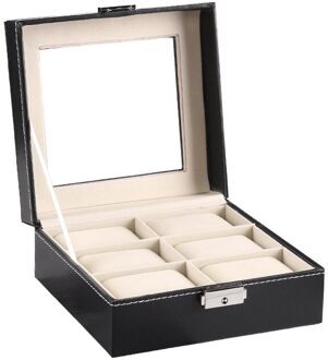 2/3/4/5/6/10/12 Grids Watch Box Lederen Horloge Case Houder Organizer Opslag doos Quartz Horloges Sieraden Dozen Display Beste Cadeau 6 rooster Watch BoxB