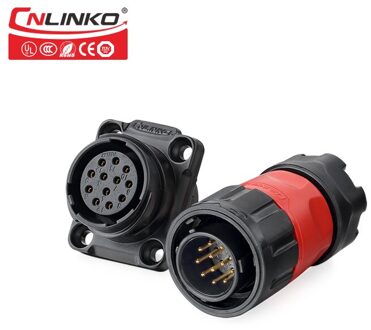 2 3 4 5 7 9 12 Pin Waterdicht AC Power Connector PBT Plastic Solder Auto Motorfiets Elektrische Industriële Mannelijke plug Vrouwelijke Socket Pins Round Quick Outdoor Cable Adapter Automotive / 12Pin