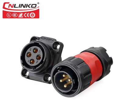 2 3 4 5 7 9 12 Pin Waterdicht AC Power Connector PBT Plastic Solder Auto Motorfiets Elektrische Industriële Mannelijke plug Vrouwelijke Socket Pins Round Quick Outdoor Cable Adapter Automotive / 4Pin