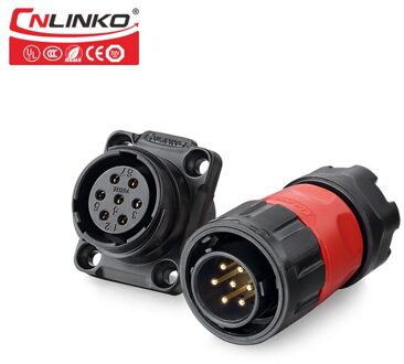 2 3 4 5 7 9 12 Pin Waterdicht AC Power Connector PBT Plastic Solder Auto Motorfiets Elektrische Industriële Mannelijke plug Vrouwelijke Socket Pins Round Quick Outdoor Cable Adapter Automotive / 7Pin