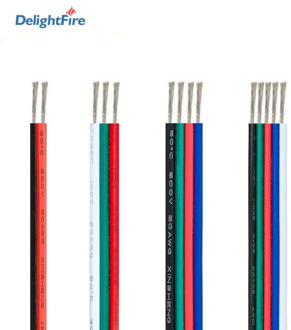 2/3/4/5pin LED Connector Cable Electrical Wire 22AWG 20AWG 18AWG Wire 5/10/20/50/100m Electric Cable For 3528 2835 RGB LED Strip