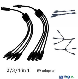 2/3/4 IN 1 connector pv Power Adapter Cable Line Solar Panel Adaprter Plug