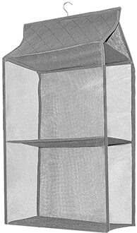 2/3/4 Lagen Handtas Opknoping Organisator Opknoping Kledingkast Organizer 3-Dimensionale Opslag Opknoping Tas Handtas Organisator Voor Closet grijs-2 layers