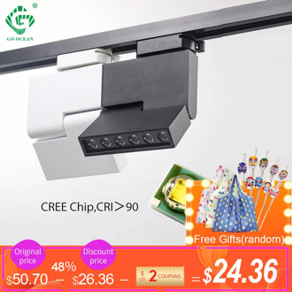 2/3/4 Wire 3 Phase LED Track Light 12W 85-265V Rail Spotlights Modern Track Lights Shoes Store Lamp Exhibition Shop Lighting