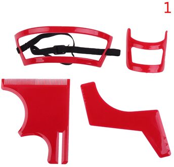 2/3/4Pcs Mannen Baard Kammen Haar Trimmers Plastic Mannen Baard Vormgeven Styling Kam Beauty Tool voor Haar Baard Trim Sjablonen Heerser